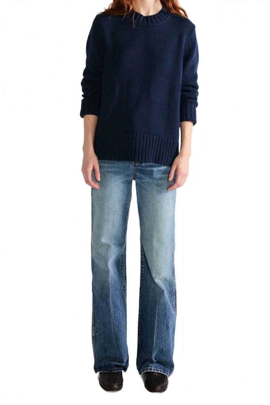 NEW KULE tatum crewneck sweater in navy
